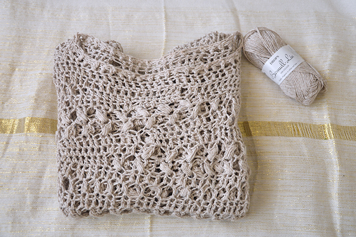 Haut en maille de crochet en coton