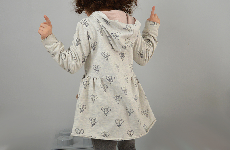 robe molleton imprime couture enfant