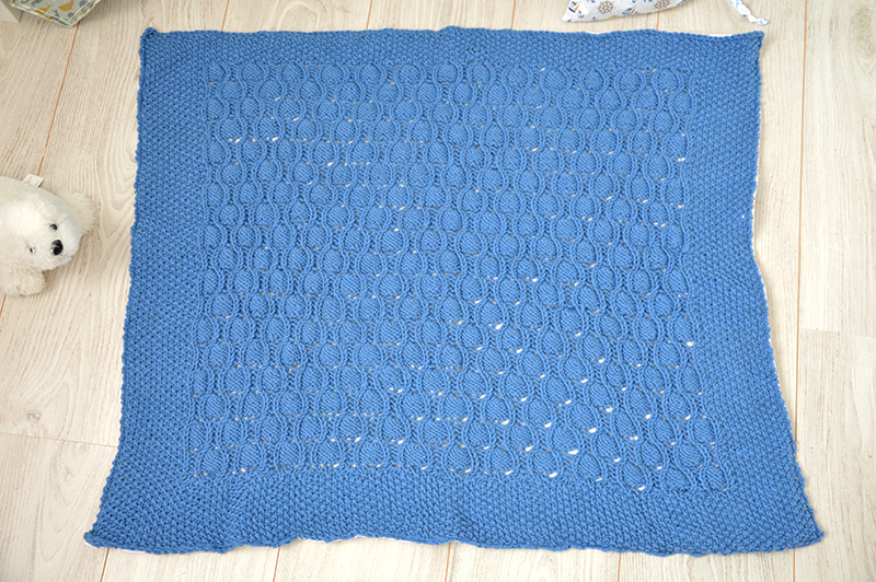 Couverture tricot  doublée