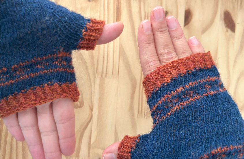 Les mitaines écossaises : jacquard et laine artisanale !