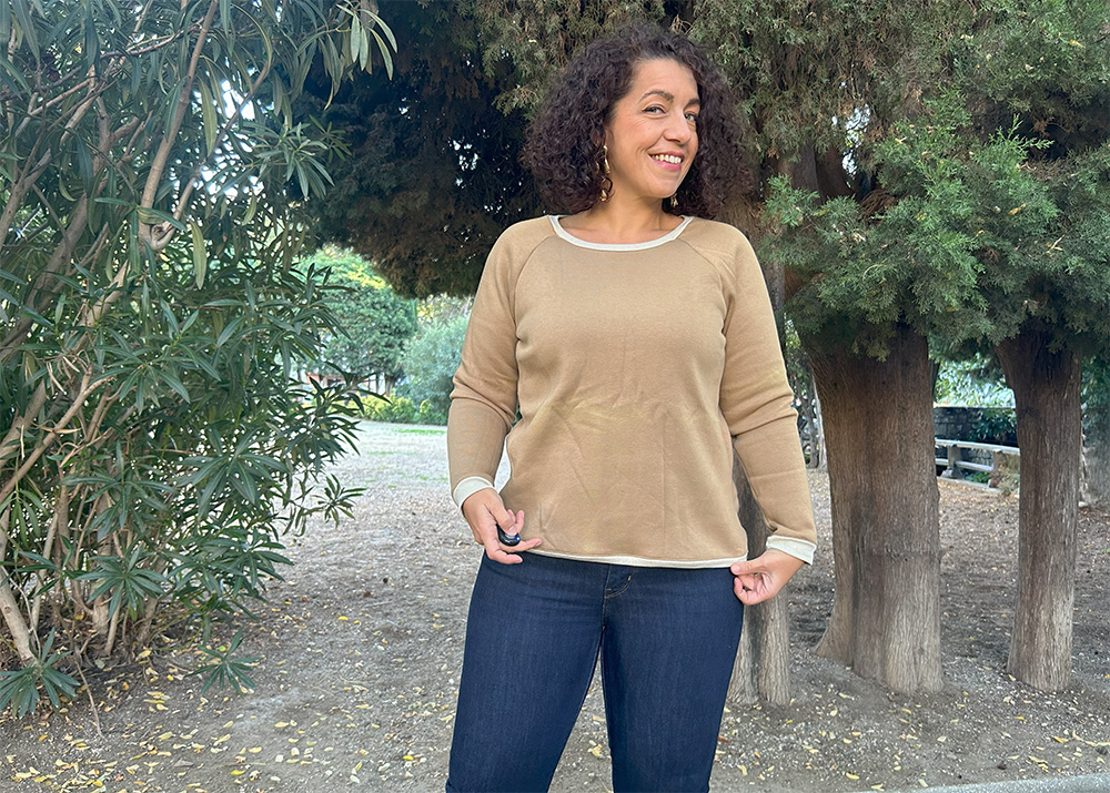 sweat raglan beige