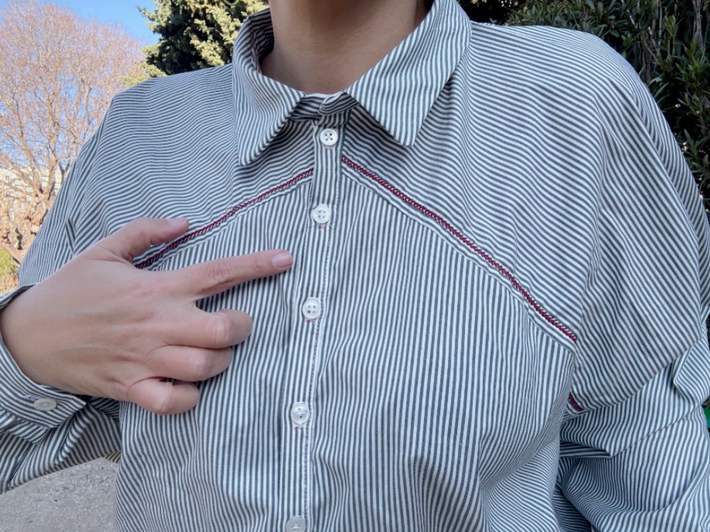 details broderie la chemise